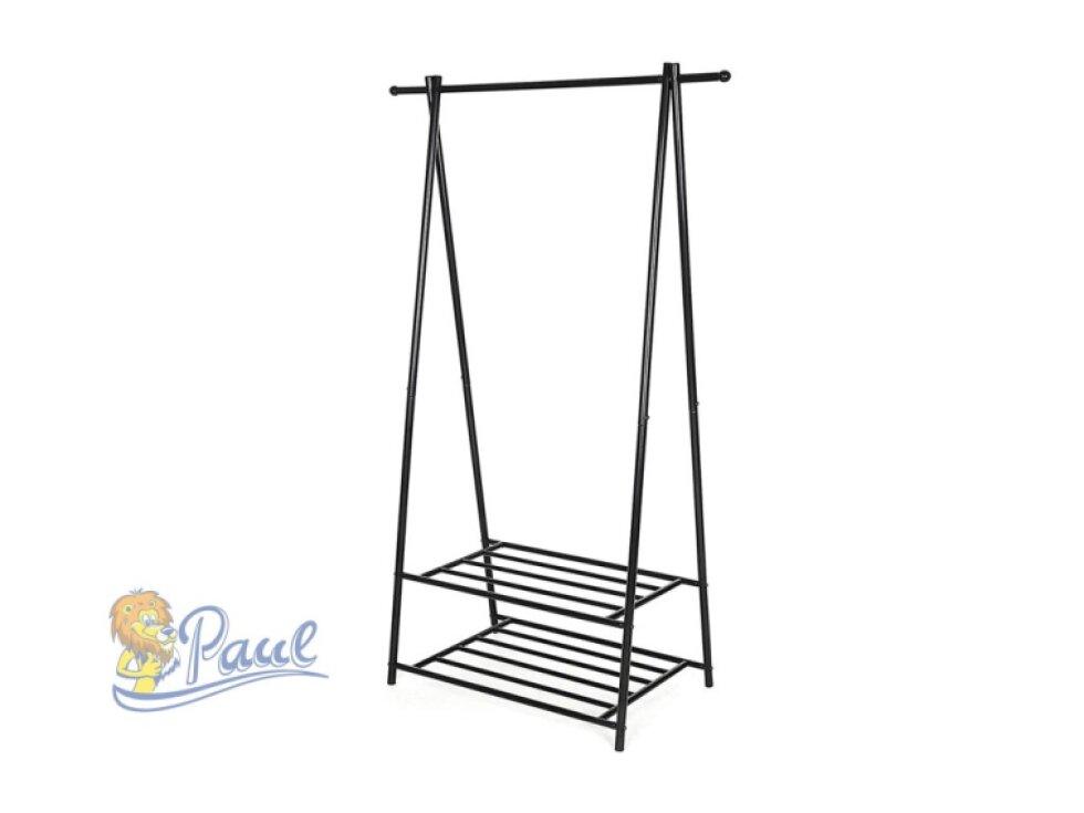 Věšák, kov, černá, AUV-E1105 BK