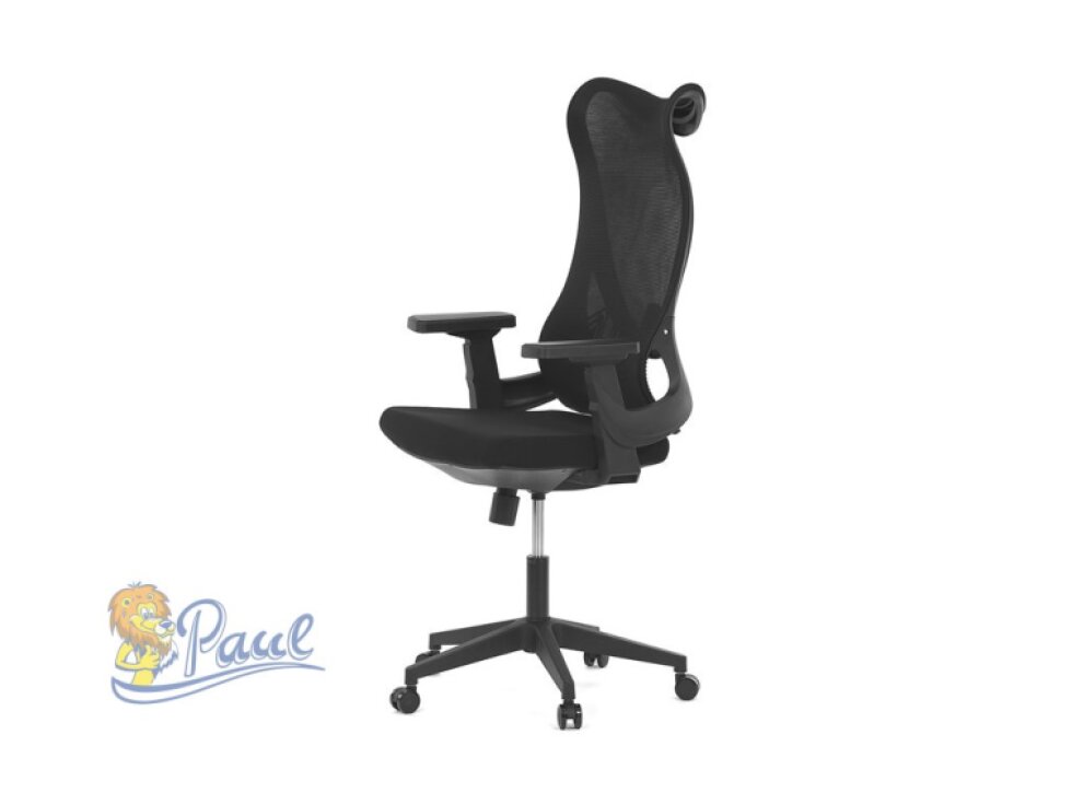 Židle kancelářská, černá MESH, plastový kříž