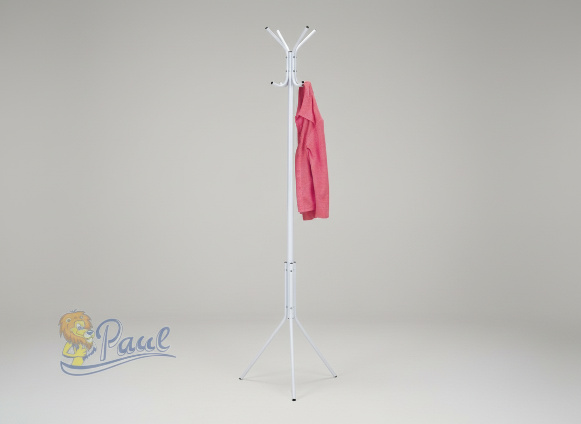 Věšák, kov, bílá, 80001-04A WT