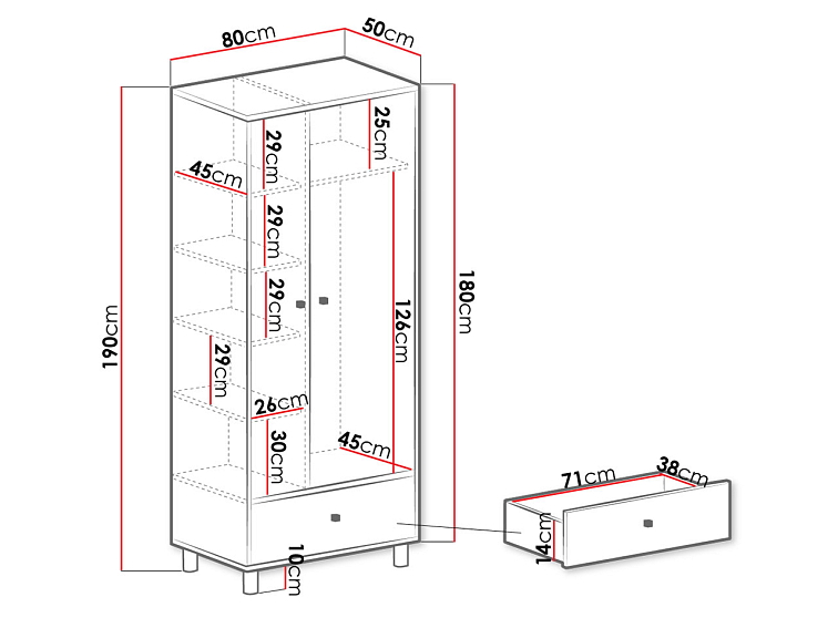 Šatní skříň Faro FR3