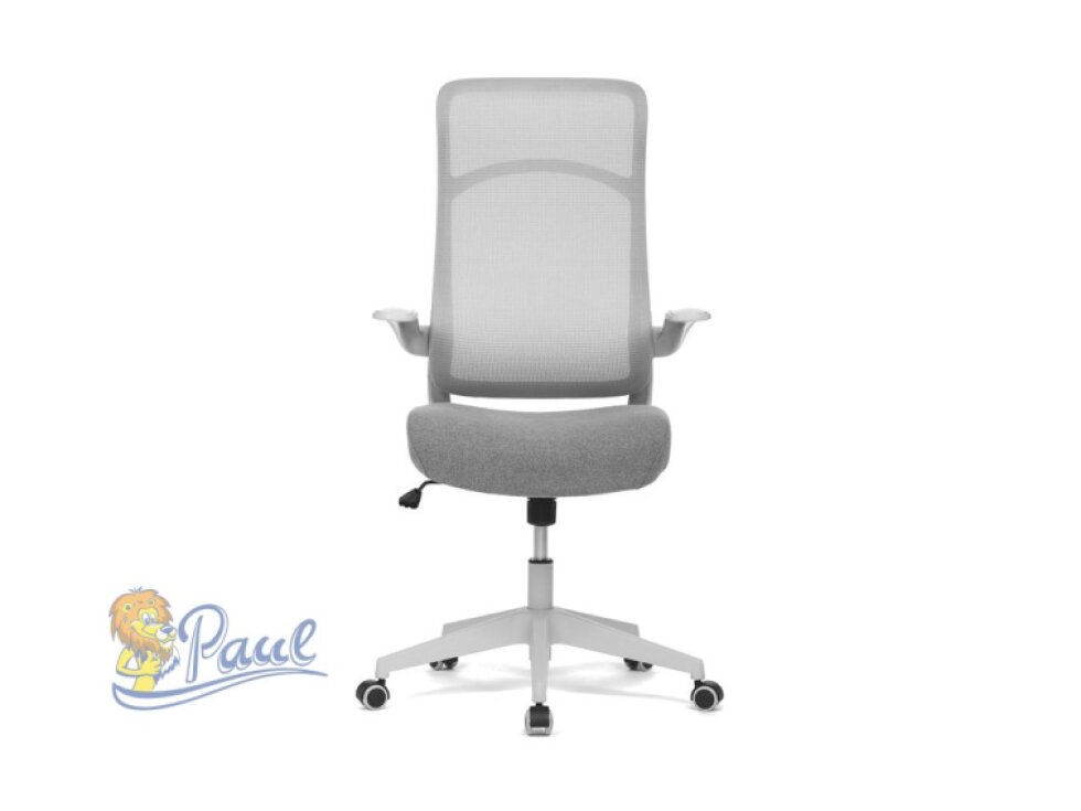Kancelářská židle, houpací mech., šedá MESH, plast. Kříž
