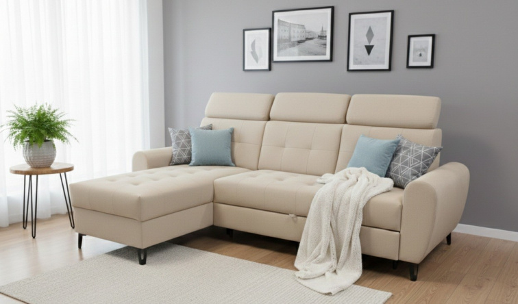 Sedací souprava Lawente - Portland Cream