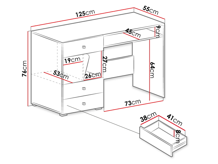 Psací stůl Delta DL9