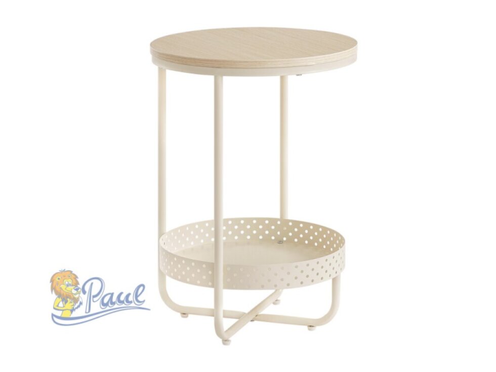 Odkládací stolek 40x40x55cm, mdf, bělený dub, AKF-E1015 CRM