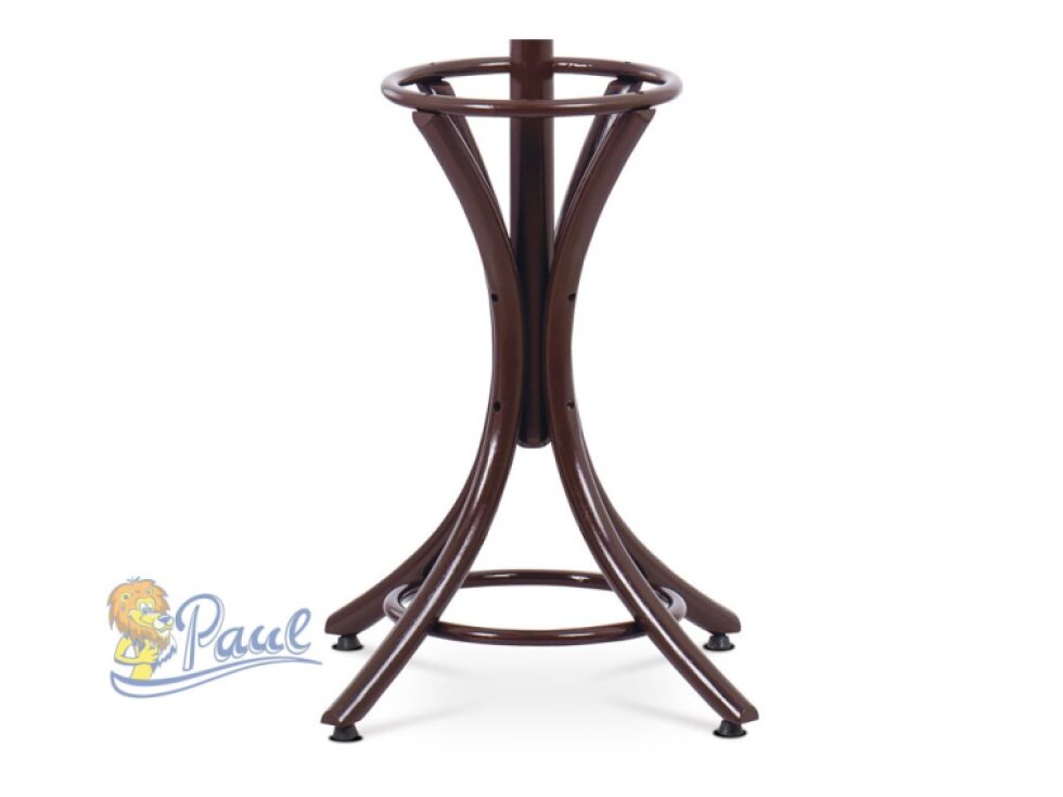 Věšák dřevěný stojanový, masiv topol a bříza, tmavě hnědý lak, výška 185 cm