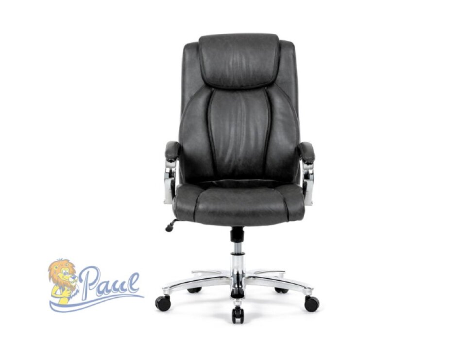 Kancelářské křeslo, houpací mechanismus, šedá ekokůže, KA-F1385 GREY