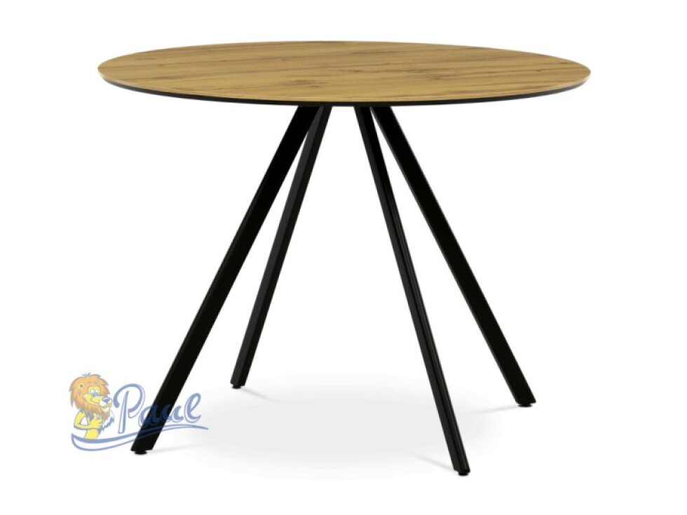 Kulatý jídelní stůl 100x100cm, lamino, dub, HT-R5010 OAK