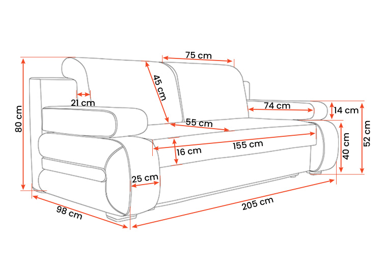 Pohovka Gloria - Bah 35 + Bah 36