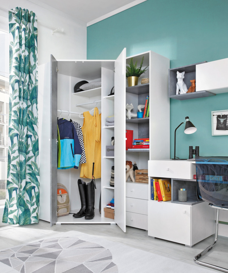 Rohová šatní skříň Sigma SI2