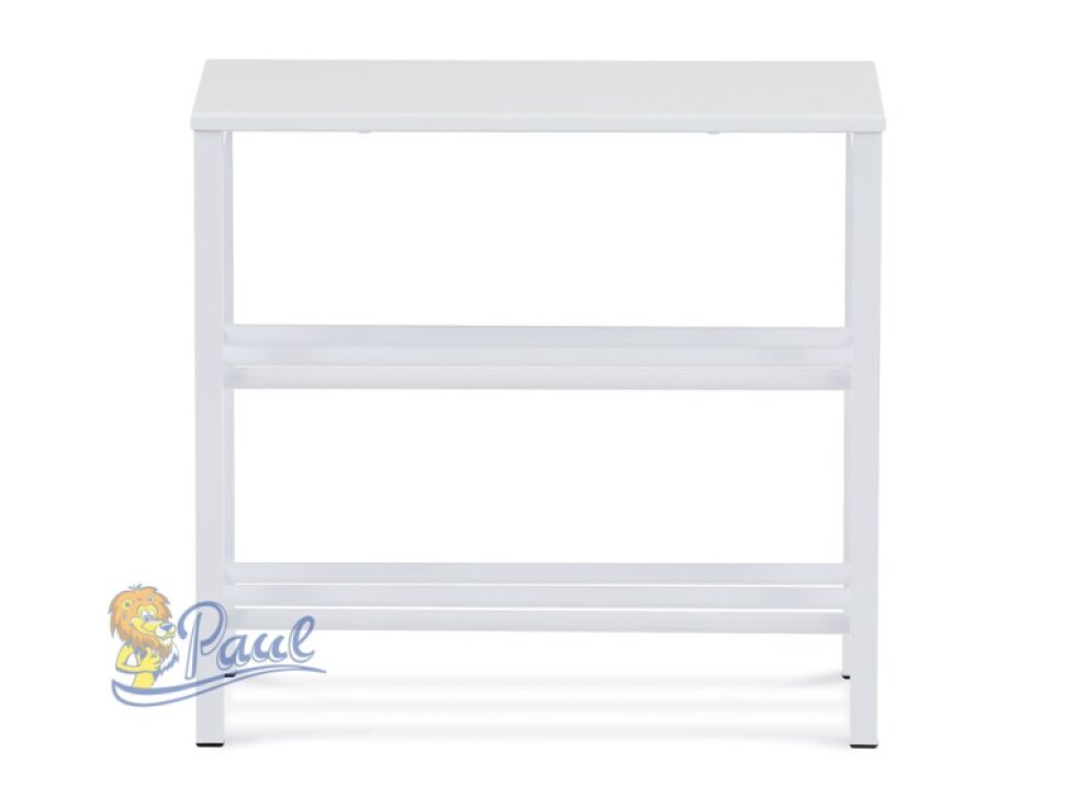 Botník, 2 police, bílý matný lak