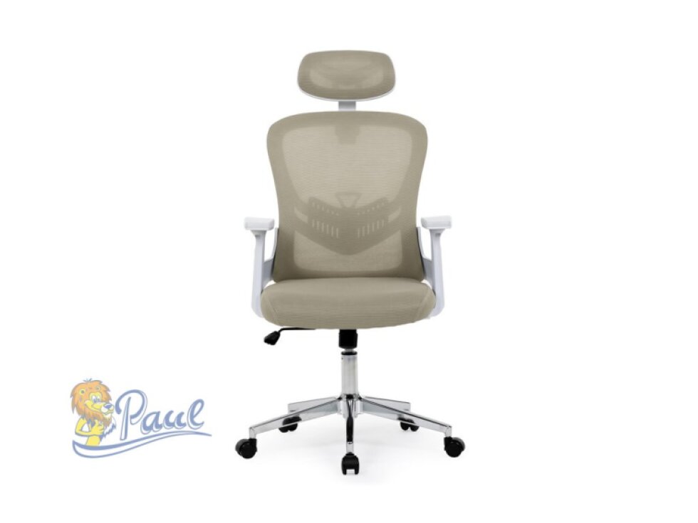 Kancelářská židle, houpací mechanismus, béžová síťovina, KA-K2031 BGE