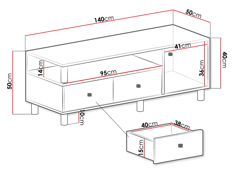 Televizní stolek Faro FR8