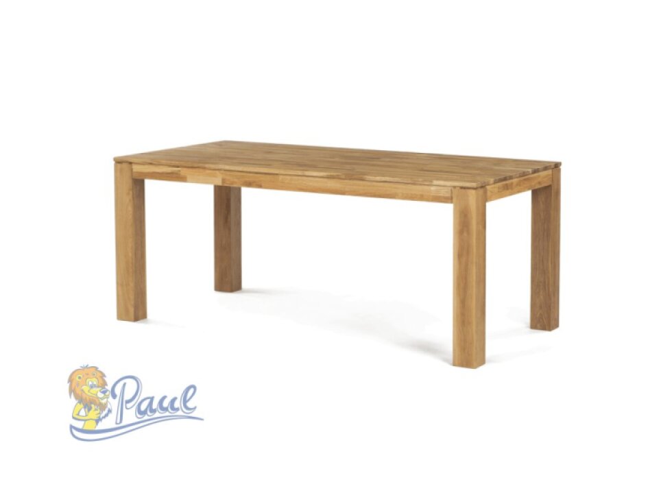 Jídelní stůl 180x90x75, masiv dub bílý, povrchová úprava olejem, nohy 10x10 cm