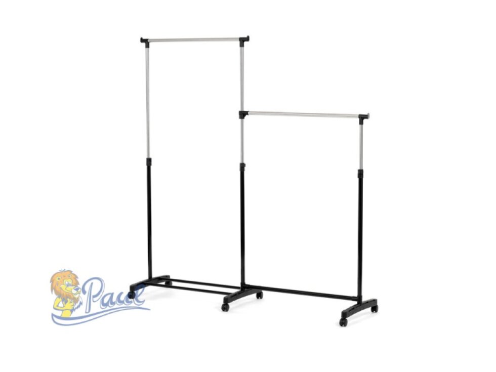 Věšák dvouramenný, černý plast.