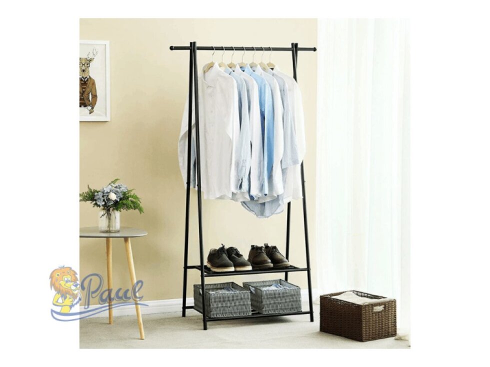 Věšák, kov, černá, AUV-E1105 BK