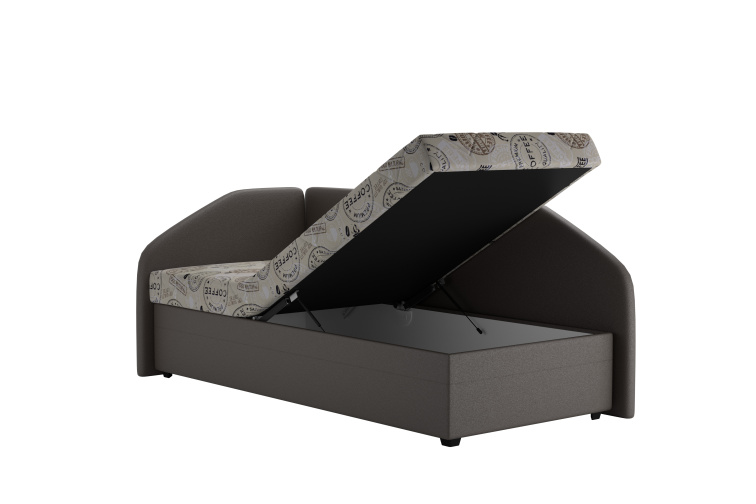 Válenda Turi - 90 cm - látka Coffe / Trinity 8 - krátké + dlouhé čelo