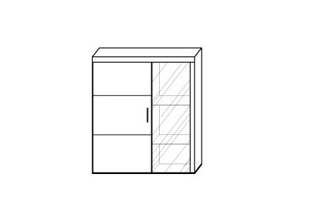 Závěsná vitrína Samba 4