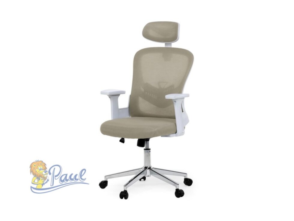 Kancelářská židle, houpací mechanismus, béžová síťovina, KA-K2031 BGE