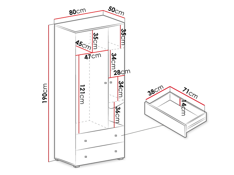 Šatní skříň Delta DL3