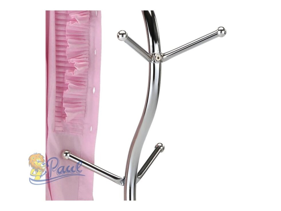 Věšák stojanový, výška 180 cm, kovová chromovaná konstrukce, nosnost 10 kg