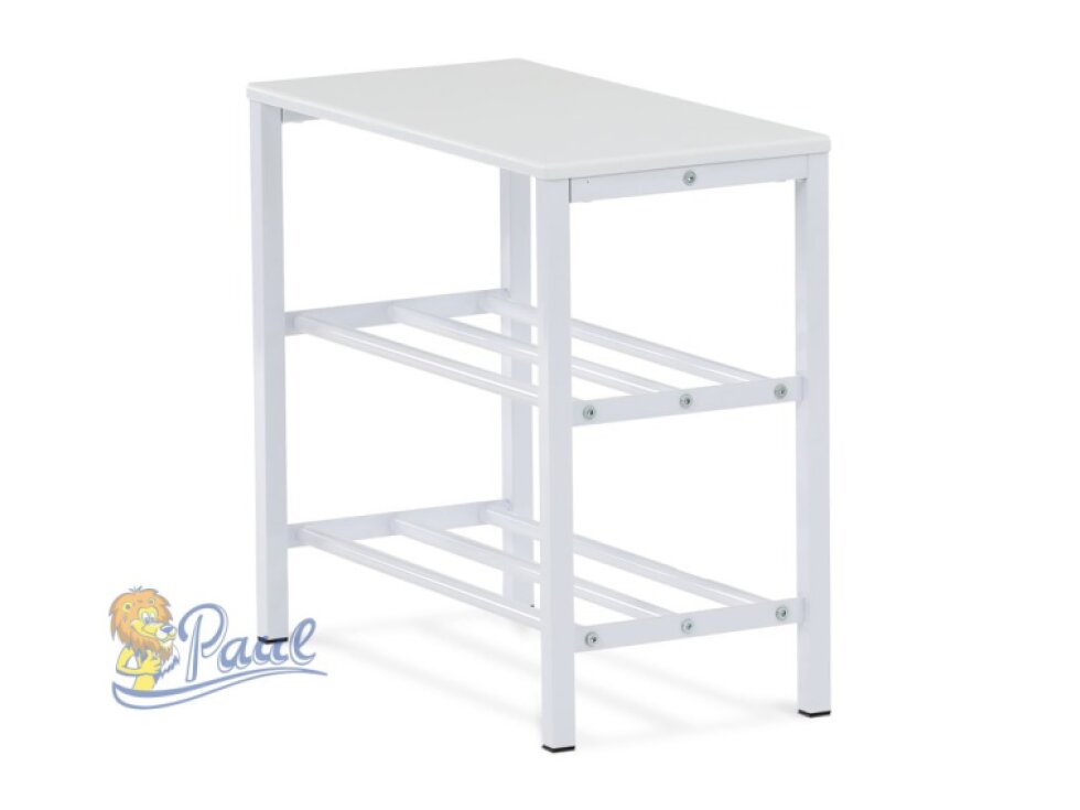 Botník, 2 police, bílý matný lak