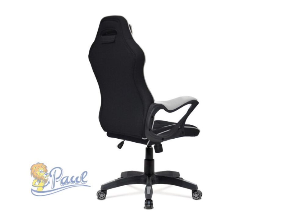 Herní křeslo, houpací mechanismus, stříbrná látka, KA-G408 GREY