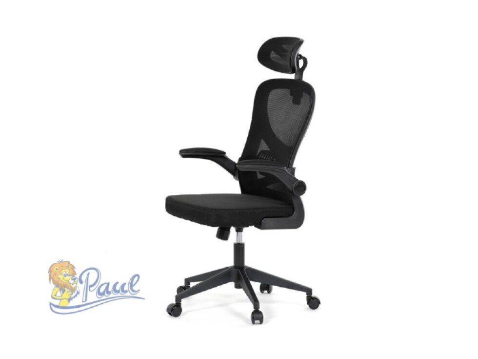 Kancelářská židle, houpací mechanismus, černá, KA-K2021 BK