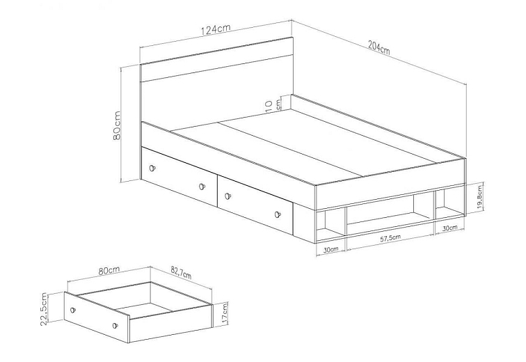 Postel Pixel PX15 - 120x200 cm