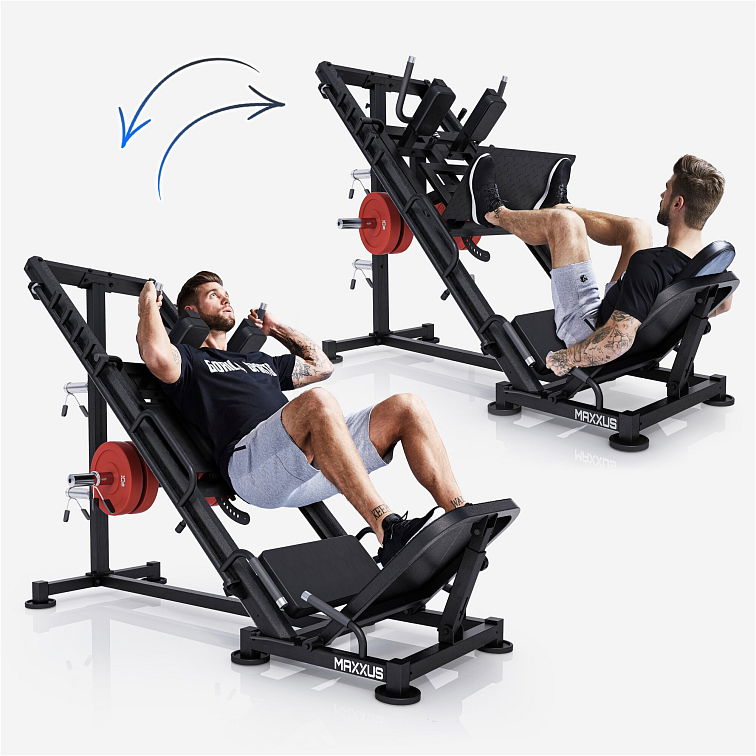 MAXXUS 2in1 Beinpresse - Hackenschmidt und Beinpresse