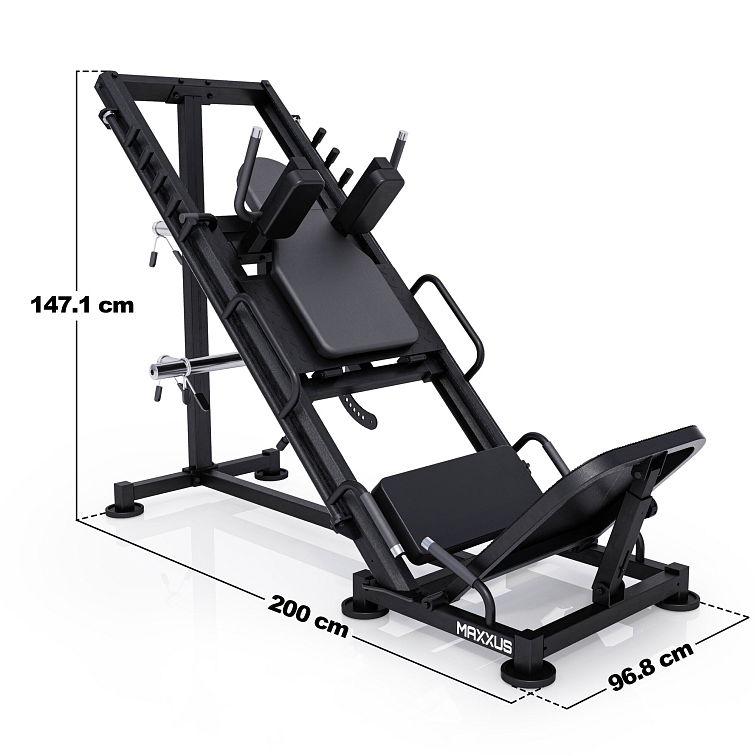 MAXXUS 2in1 Beinpresse - Hackenschmidt und Beinpresse