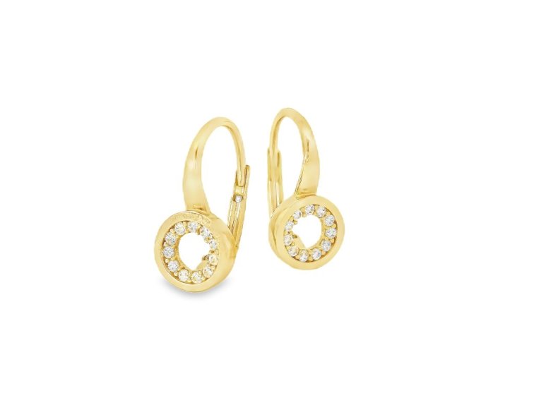 Zlaté náušnice Circle Shine – kruh žiarivej elegancie
