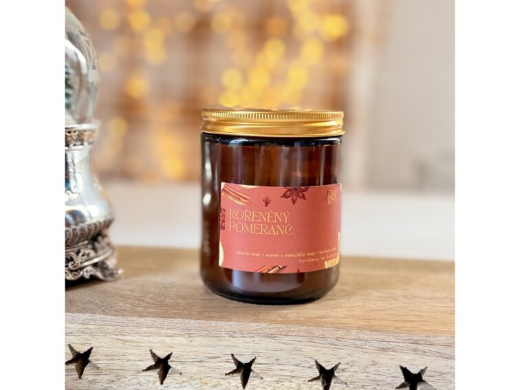 Sójová svíčka Kořeněný pomeranč