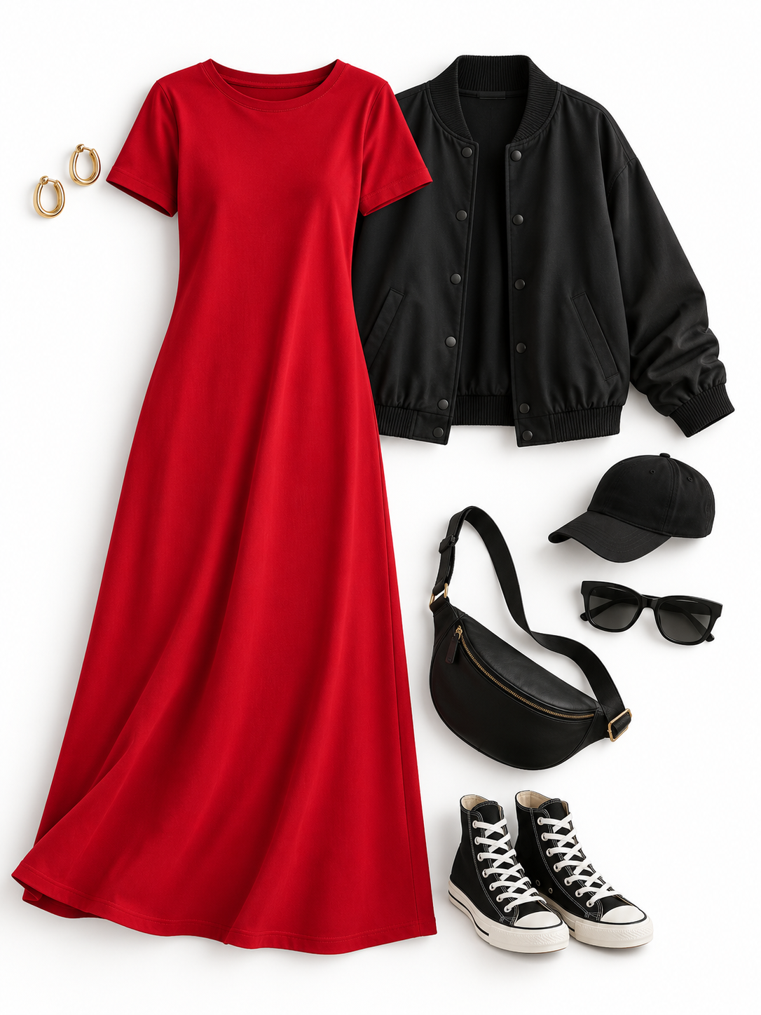 Šaty Flow Long Red