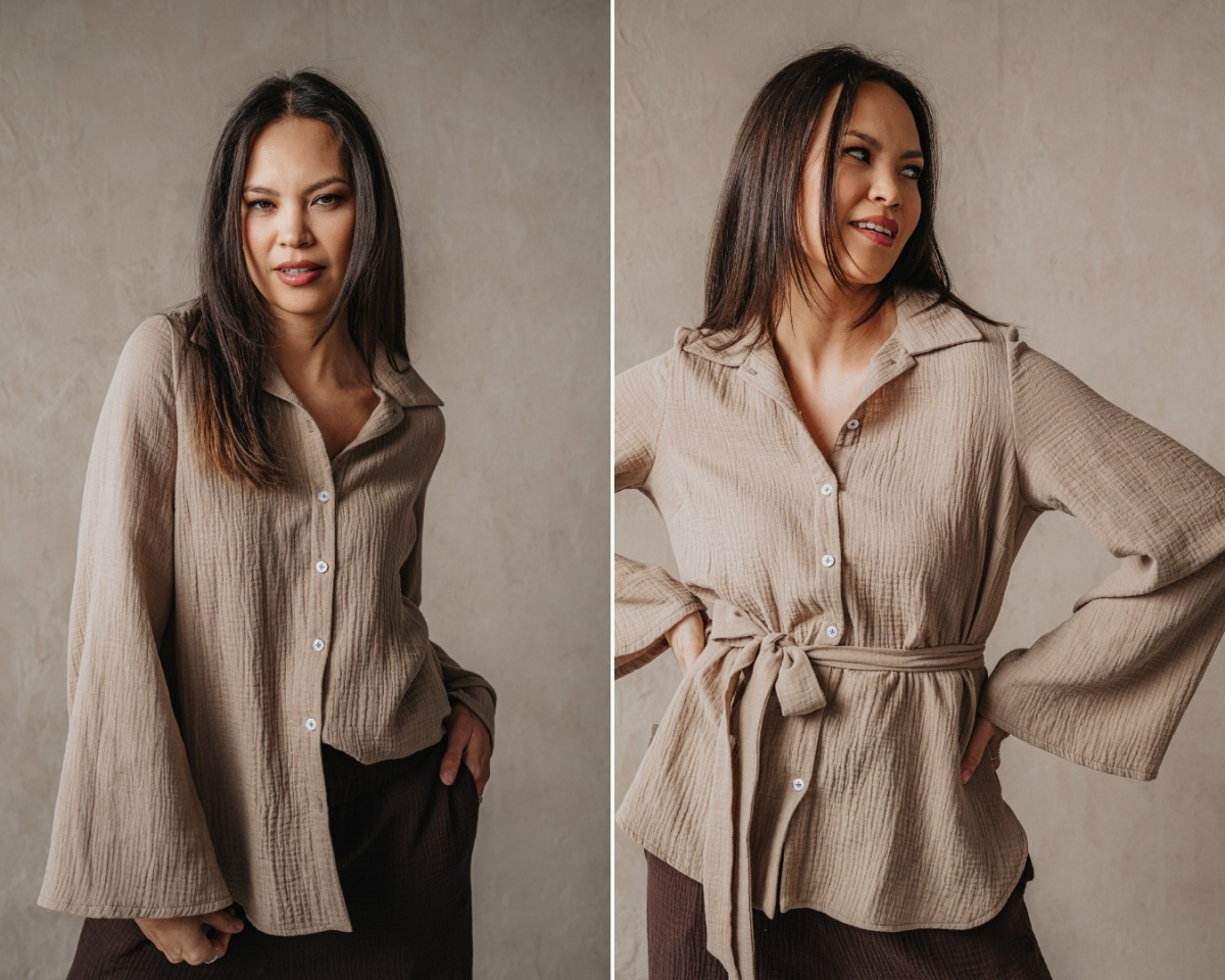 Mušelínová košile Blue