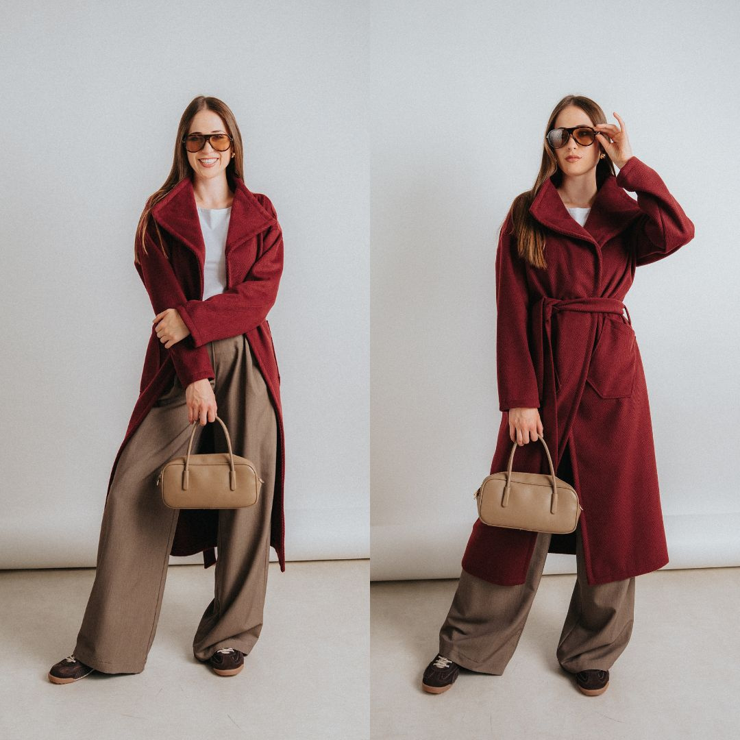 Dámský kabát Lorine Burgundy