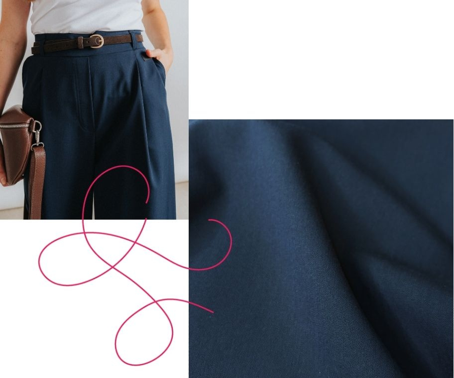 Kalhoty Wide Navy