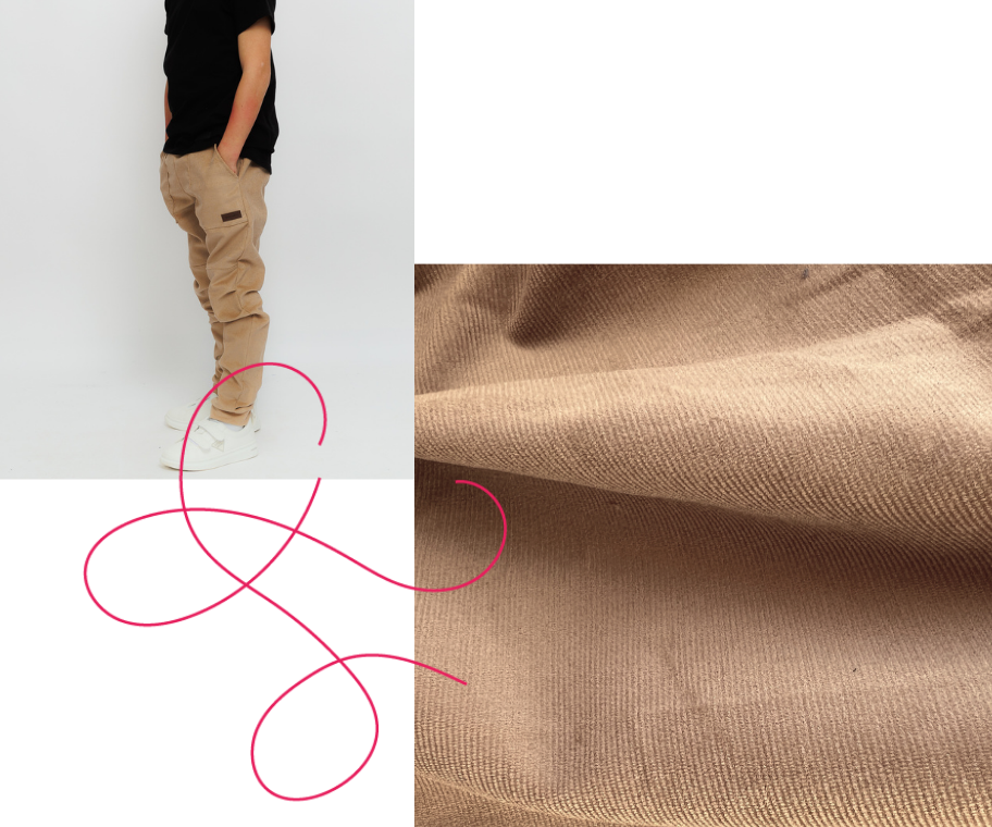 Vyladěné béžové manšestrové kalhoty