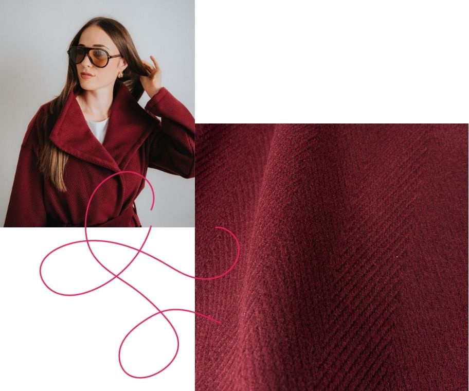 Dámský kabát Lorine Burgundy