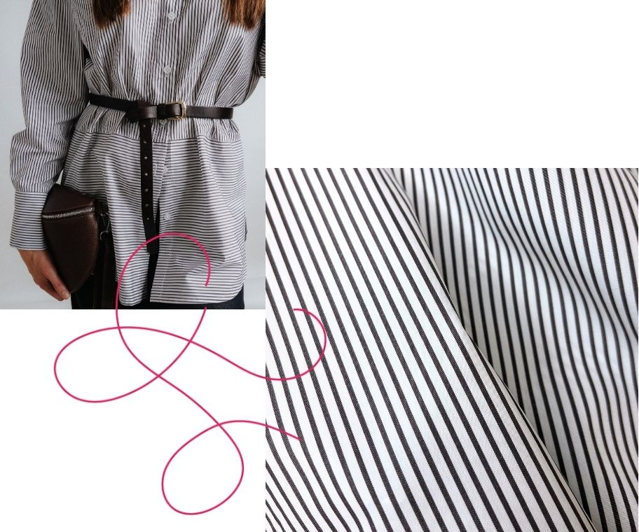 Oversize košile Allva Stripes