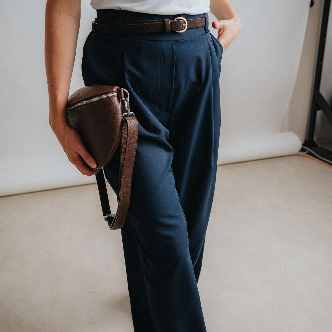 Kalhoty Wide Navy