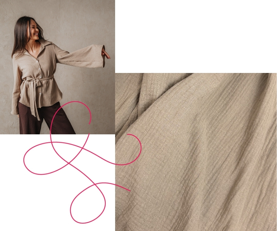 Mušelínová košile Blue