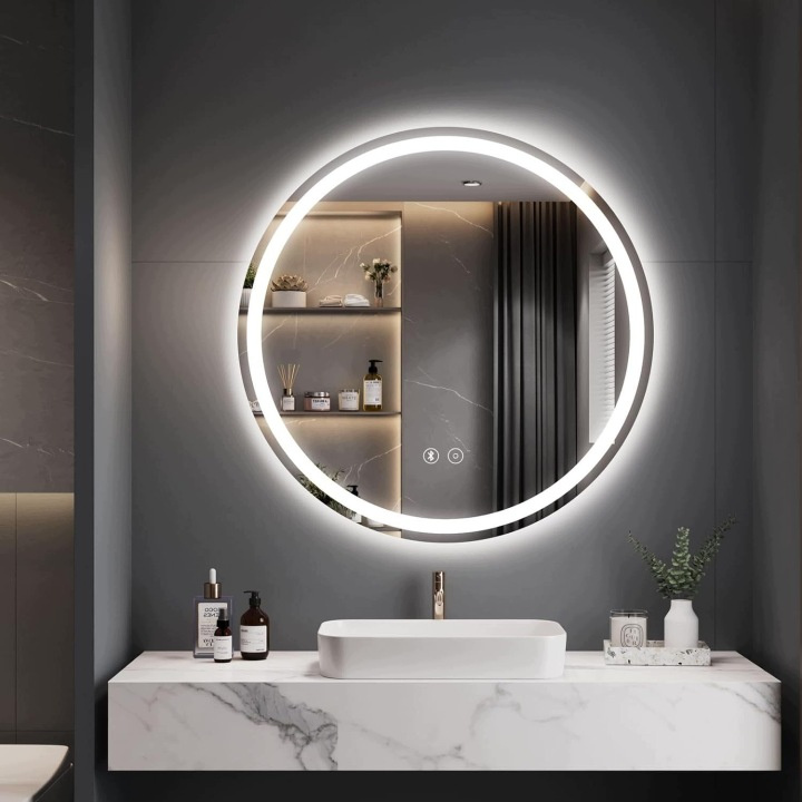 Kerek LED-es tükör, átmérő 70 cm