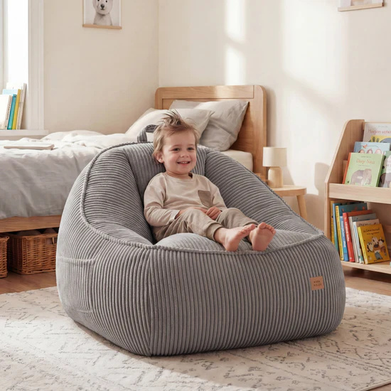 Menčestrový sedací vak Comfy 4.0 Sivé