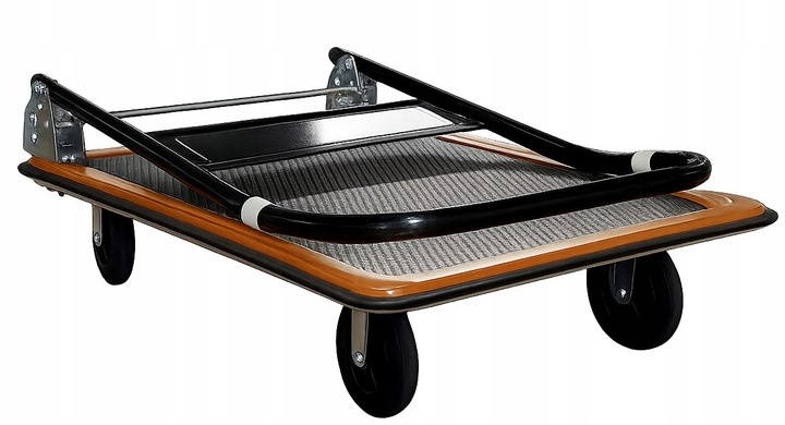 Prepravný plošinový vozík čierny 150 kg