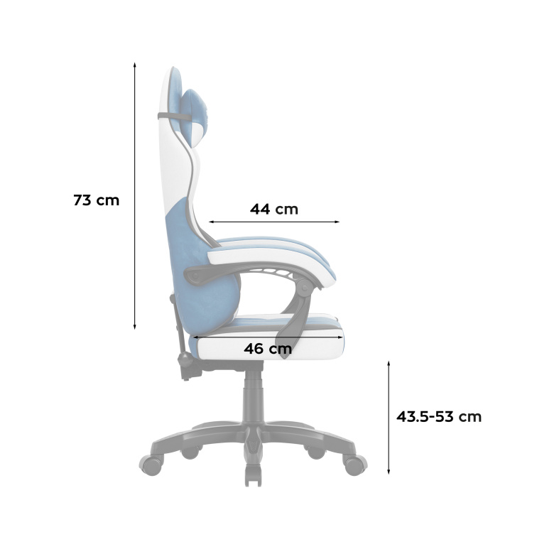 Herná stolička Huzaro Force 2.7 Modrá Velúr