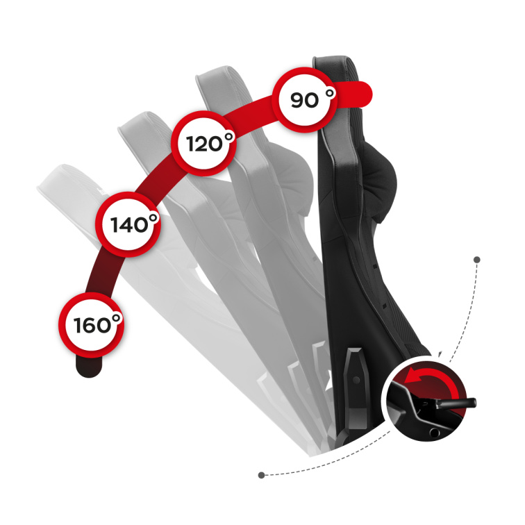 Herná stolička HUZARO FORCE 7.6 BLACK