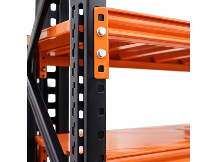 Celokovový regál 200x200x60, 4 police, nosnosť 1000 kg