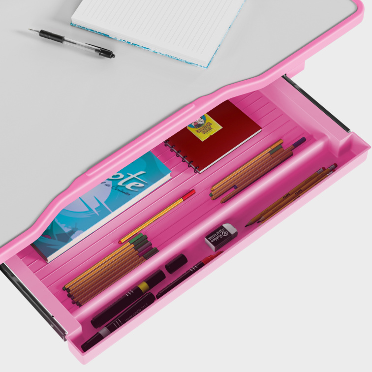 Dětský nastavitelný psací stůl Mark Adler Study 3.0 Růžová/Pink