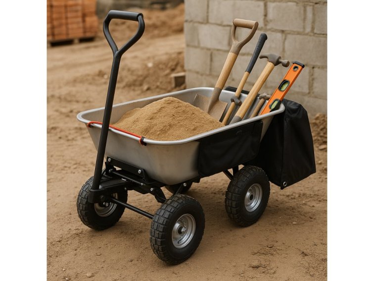 Záhradný vozík, oceľový, pozinkovaný, nosnosť 250kg