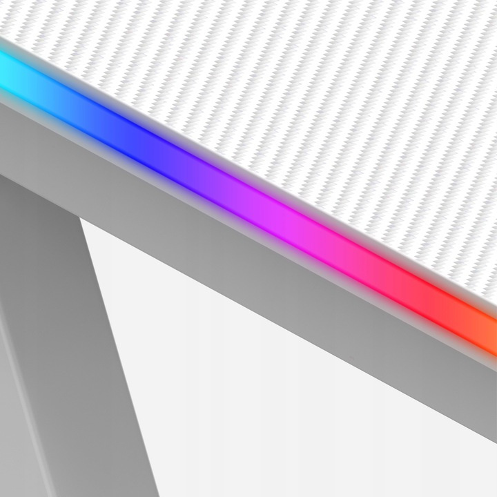 Herný stôl Huzaro Hero 3.3 White RGB + Podložka XXL